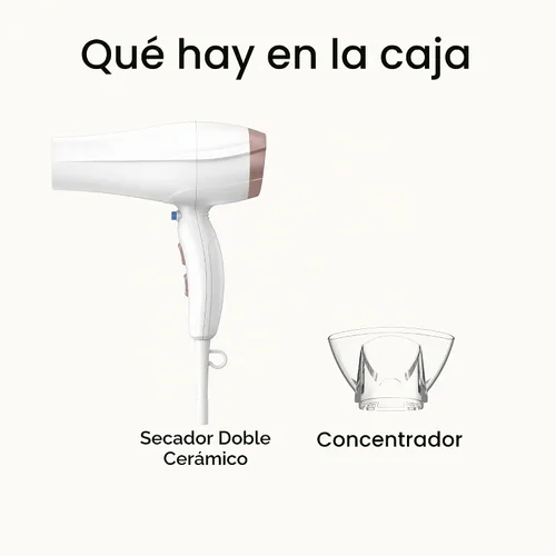 Vista 7 de Conair Secador de pelo de cerámica doble Secador de pelo con acondicionamiento iónico Incluye concentrador