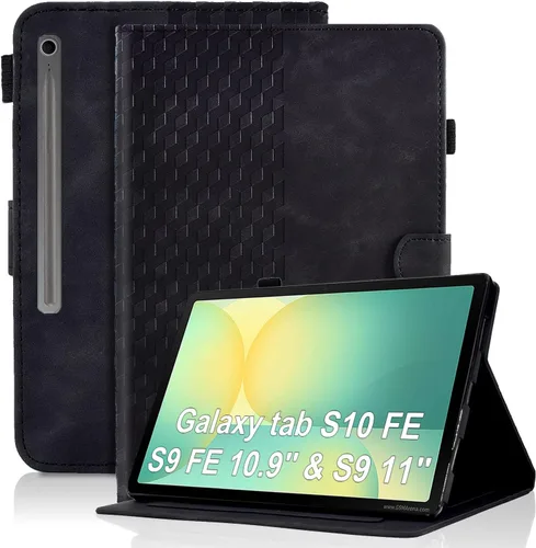 Vista 38 de Funda para Samsung Galaxy Tab S6 Lite 2024/2022/2020 de 10.4 pulgadas SM-P620/P625/P610/P613/P615/P619 de piel sintética, funda magnética con Negro