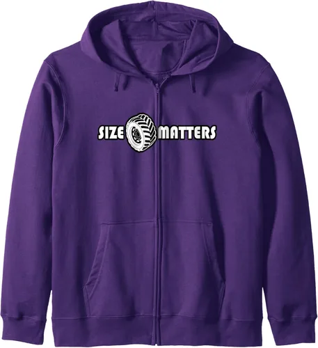 Vista 8 de Size Matters Shirt Tire Car Guy shirt Off Road Zip Hoodie