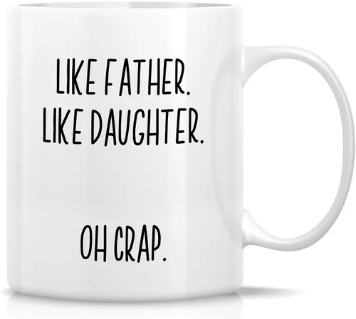 Vista 22 de Retreez - Taza divertida con texto en inglés "No. 1 Dad", 325 ml, tazas de cerámica, mensajes divertidos, sarcásticos, motivacionales, regalos