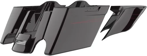 Vista 89 de Cubiertas laterales de alforjas estiradas para motocicleta, extensión extendida para Harley Touring 2014+ - Whisky ámbar Amber Whiskey