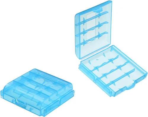 Vista 6 de Fielect Caja del sostenedor del caso del almacenamiento de la batería AA/AAA, color azul, 1pcs
