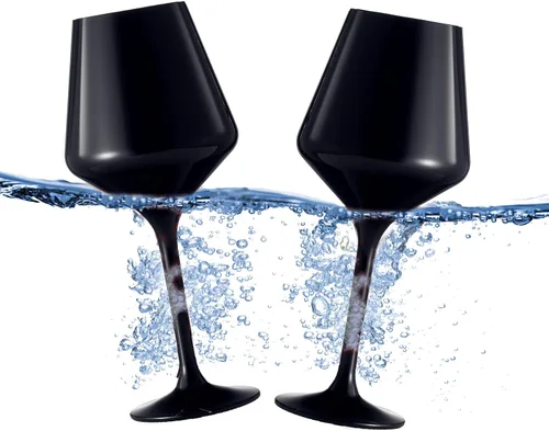 Vista 9 de Copas de vino de color rosa intenso irrompibles, flotantes para piscina, juego de 2 unidades, vasos Tritan, color magenta irrompible y rosa rubor