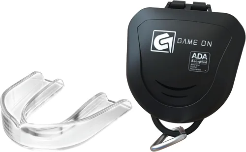 Vista 15 de Game On Protectores bucales, solo aceptado por la ADA, protector bucal deportivo sin tirantes para fútbol, baloncesto, lacrosse, hockey, protección