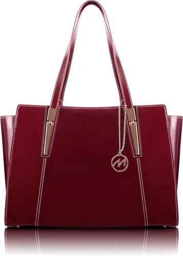 Vista 9 de McKlein ALDORA, Leather Ladies' Tote with Tablet Pocket, Laptop Bag for Women Negro