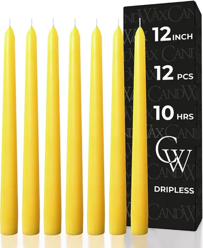 Vista 39 de CANDWAX Juego de 12 velas cónicas color naranja de 8 pulgadas, sin goteo, sin perfume, de larga duración, perfectas para fiesta de Halloween