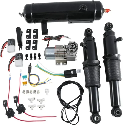 Vista 4 de XFMT - Suspensión de aire trasera con depósito de aire para Harley Touring Electra Glide 1994-2020