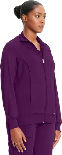 Vista 83 de Infinity by Cherokee 2391A - Chaquetas médicas con cremallera frontal para mujer, tela elástica en 4 direcciones
