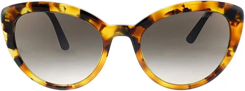 Vista 2 de Prada PR 02VS UF33D0 - Lentes de sol de plástico color naranja Havana, lentes degradados grises