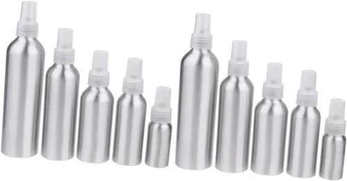 Vista 7 de DOITOOL 2 sets 1.0 fl oz/1.7 fl oz/3.4 fl oz botella de perfume de aluminio boquilla de pulverización fina botella de viaje recargable 3 unids* 2