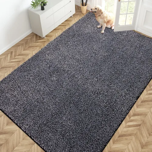Vista 33 de PURRUGS Tapete para puerta con atrapamiento de suciedad, 20 x 31.5 pulgadas, antideslizante, lavable a máquina, tapete para puerta de perro, tapete