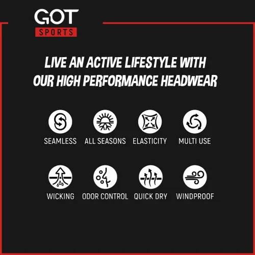 Vista 5 de GOT Sports Bandana de tubo - Polaina para el cuello para mujeres y hombres, máscara facial, envoltura para el cuello, bufanda para la cabeza