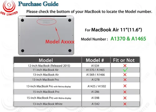 Vista 2 de Funda UESWILL para MacBook Air Retina de 11, 12, 13 pulgadas