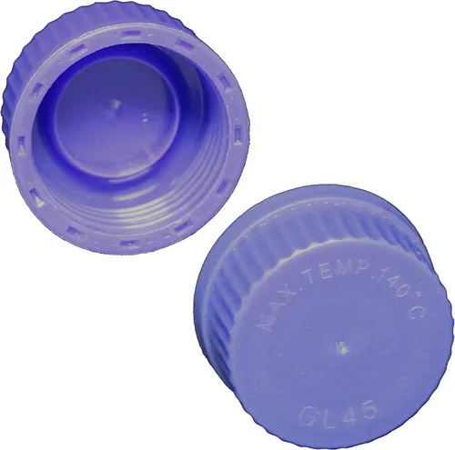 Vista 3 de Karter Scientific - Botellas redondas de vidrio de borosilicato de 33.8 oz. liq. con tapa de rosca GL45