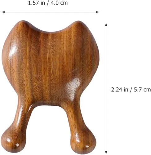 Vista 2 de Beaupretty Herramienta de masajeador de nariz, raspador de acupuntura facial de madera, pequeño masajeador portátil para raspar la nariz