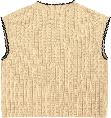 Vista 8 de ZAFUL Suéter de manga casquillo para mujer, chaleco de bloque de color, sin mangas, 2023, de moda, Y2K, recortado, de punto, sin botones