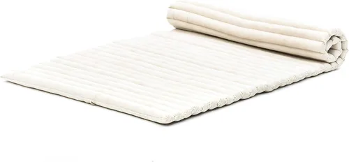 Vista 18 de Leewadee - Colchón de piso plegable - Futón japonés enrollable -Alfombra de tatami triple pliegue - Cama de piso para invitados - Colchón de camping