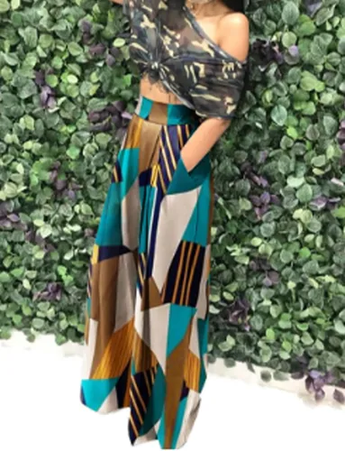 Vista 4 de EQQZD Pantalones palazzo para mujer, pantalones holgados de pierna ancha y cintura alta, pantalones largos elegantes
