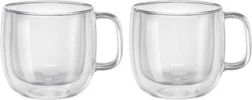 Vista 5 de ZWILLING Sorrento Plus - Juego de tazas de vidrio espresso de doble pared, 4.5 onzas, 4.5 fl oz Transparente