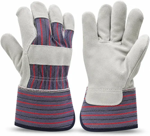 Vista 17 de G & F Products Leather Work Gloves for Construction, Gardening and General Work