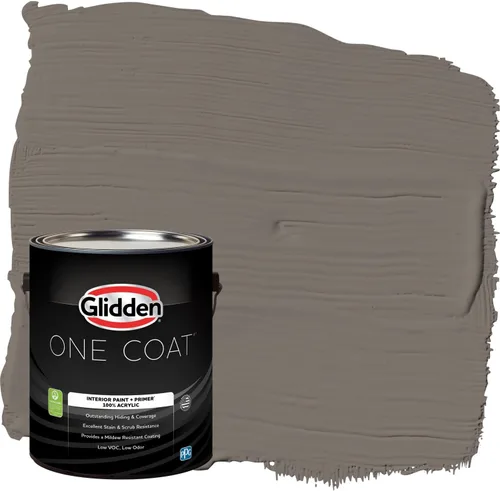 Vista 40 de Glidden Pintura Interior + Imprimación: Gris/Plata Antigua, Una Capa, Satinado, 1 Galón
