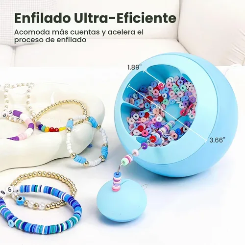Vista 2 de Tilhumt Spinner de Cuentas para Hacer Joyas, Spinner de Cuentas de Arcilla para Fabricante de Collares, Máquina Eléctrica Spinner de Cuentas