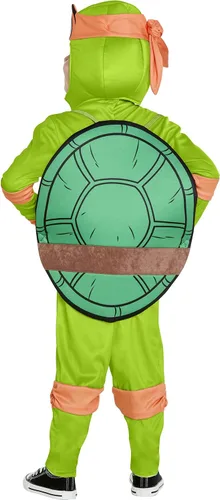 Vista 2 de InSpirit Designs Disfraz de Miguel Ángel de las Tortugas Ninja Mutantes Adolescentes para Niños, Multicolor