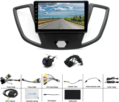 Vista 7 de Radio de coche con pantalla táctil de 9 pulgadas para Ford Transit 2013-2019, Android 13.0 Estéreo de coche doble DIN con Carplay Android Auto Audio