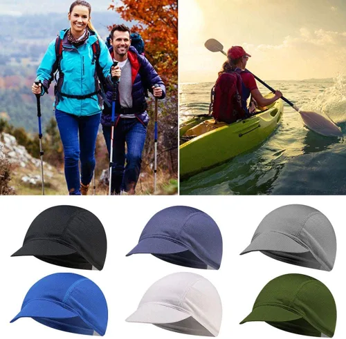 Vista 5 de Gorra de ciclismo de verano, de secado rápido, transpirable, para mujeres, hombres, senderismo, escalada, ciclismo, accesorios
