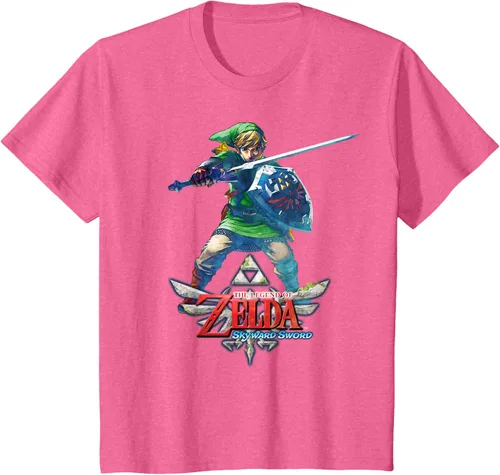 Vista 11 de Camiseta Nintendo Zelda Skyward Sword Link Ready for Battle Negro