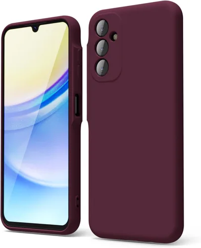 Vista 70 de oakxco Funda para teléfono Samsung Galaxy A12 con agarre de silicona líquida, linda delgada fina suave cubierta de gel de goma TPU lisa para mujeres