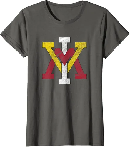 Vista 5 de Virginia Military Institute Camiseta VMI Keydets Distressed Primary, Negro