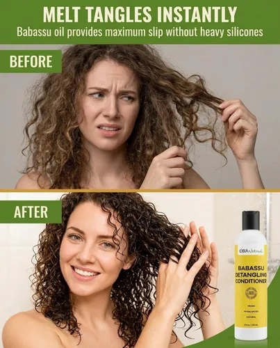 Vista 5 de OBIA Naturals Babassu - Acondicionador desenredante, enjuague sin proteínas