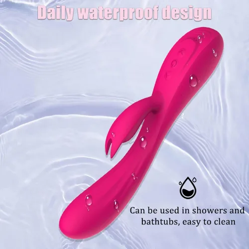 Vista 4 de Vibrador Conejo Vibrador Punto G Consolador para Mujeres Clítoris Doble Vibración Pezón para Adultos Juguetes Sexuales