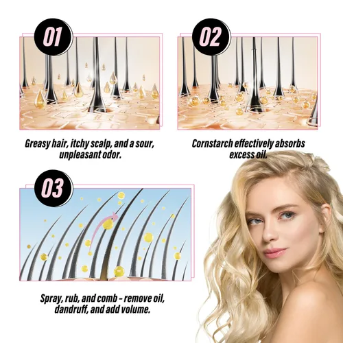 Vista 8 de Spray de volumen esponjoso para mujeres, levantamiento instantáneo de raíces y polvo de peinado con acabado mate, spray texturizante ligero