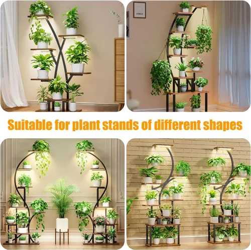 Vista 7 de Mini lámpara de cultivo de dos tiras de 8.6 pulgadas para plantas de interior, tiras de luz LED de cultivo de espectro completo de 3000K con Cálido