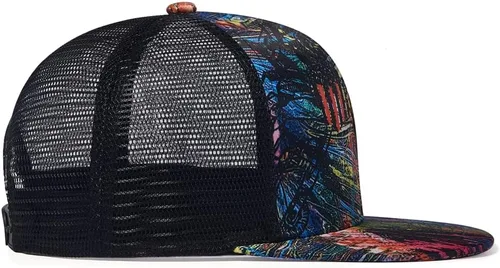 Vista 6 de Venta al por Mayor Llanura en Blanco Ala Plana Ajustable El Snapback Gorras de béisbol Malla Barata Camo Graffiti Flat Bill Hat