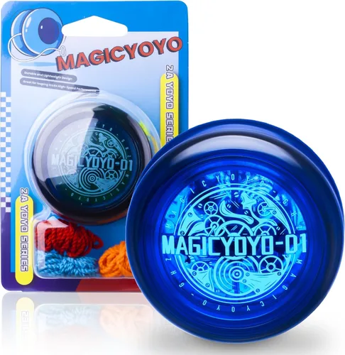 Vista 7 de Yoyo de Bucle con Respuesta para Niños Principiantes, Yo-yo Inicial 2A Loop Fácil de Jugar Trucos Básicos de Cuerda (D1 Azul) Professional