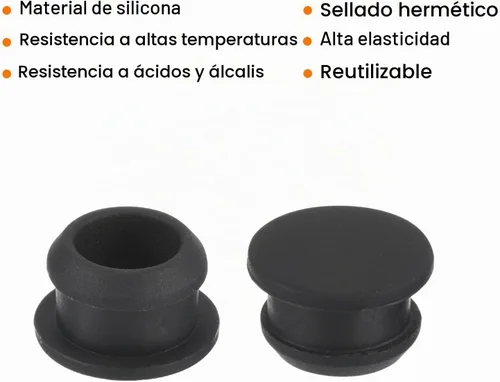 Vista 2 de MECCANIXITY Tapones de silicona con bloqueo de clic para cubrir agujeros de panel, sello de panel de goma tipo empotrado redondo para antepechos