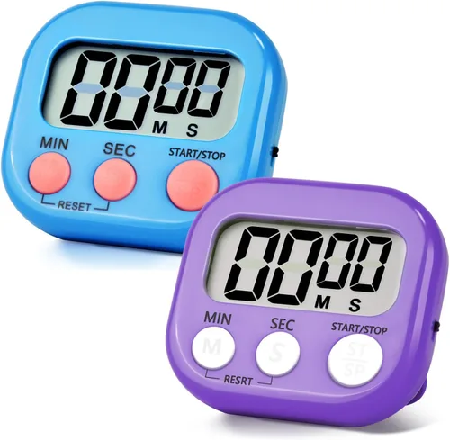Vista 21 de Paquete de 24 temporizadores digitales de cocina, temporizador digital magnético con pantalla grande, temporizador de cocina con anillo fuerte