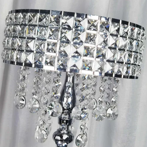 Vista 5 de beaysyty Lámpara de pie moderna de cristal de vidrio transparente K9, interruptor de pie de encendido/apagado, lámpara de pie de 3 luces de cristal