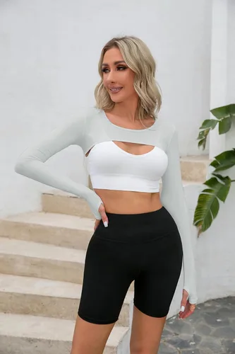 Vista 5 de Chal de enfriamiento manga de brazo protección solar tops de mujer para golf, equitación, conducción