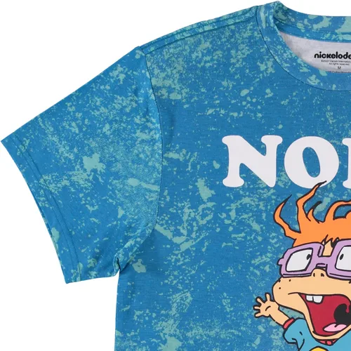 Vista 3 de Nickelodeon Camisa clásica de los años 90 para hombre, teñido anudado, Reptar, Ren & Stimpy y Hey arnold - Camiseta vintage con teñido anudado
