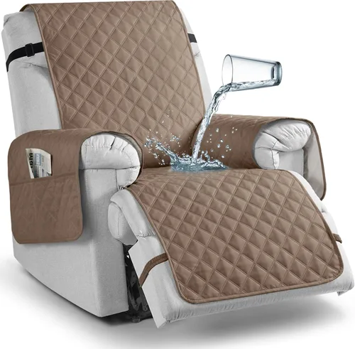 Vista 50 de TAOCOCO - Funda antideslizante para silla reclinable, funda para sofá, funda para silla reclinable pequeña con correas elásticas, protector