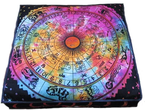 Vista 45 de ICC - Funda de cojín cuadrada grande de algodón con diseño de mandala, funda de almohada hippie, funda de almohada para el suelo con cremallera