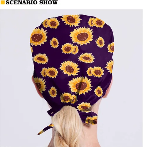 Vista 6 de JoyLamoria Novedoso gorro impreso con banda para el sudor para mujeres y hombres ajustable para combinar