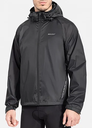 Vista 2 de BALEAF Chaqueta impermeable de ciclismo para hombre, ligera, para correr, golf, con bolsillos plegables