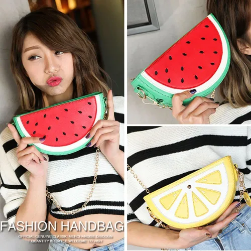 Vista 4 de Bolso de mensajero para mujer de limónWatermalon Fruit