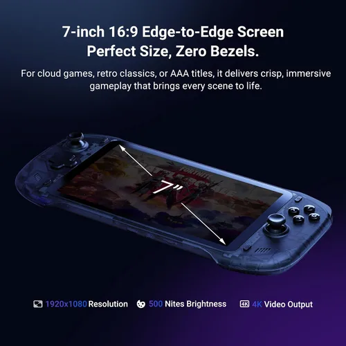 Vista 5 de OnePro Cloud Handheld Portable Remote Play Gaming Console, For Xbox Cloud Gaming, NVIDIA GeForce NOW, Playstation, PC, Long-Battery Life, 7" 1080P