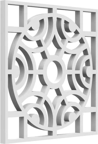 Vista 37 de Walton Paneles de pared decorativos de madera con calado, pequeños, 11 3/8 pulgadas de ancho x 11 3/8 pulgadas de alto x 1/4 pulgadas de alto, nogal